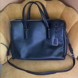 Tumi black leather Elaine briefcase